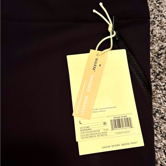 Women's Slim Snowsport Pants - All in Motion Black Size Large - Picture 5 of 5